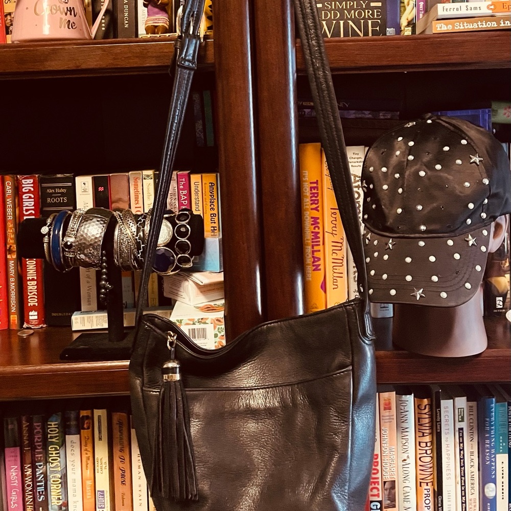 Tignanello Black Leather Hobo Bag - Picture 9 of 10